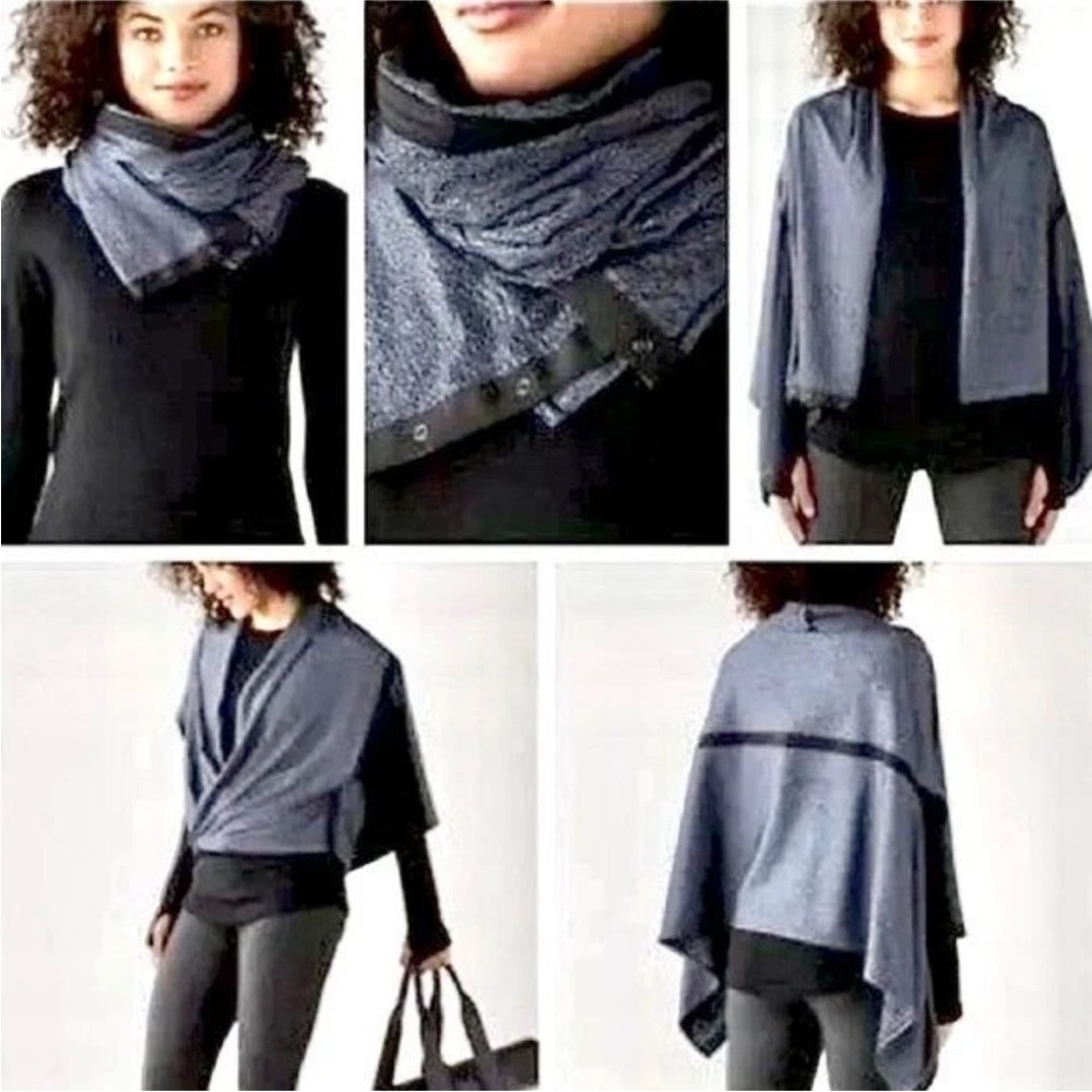 LULULEMON Vinyasa Wrap Womens Scarf Black White Convertible NEW Yoga
